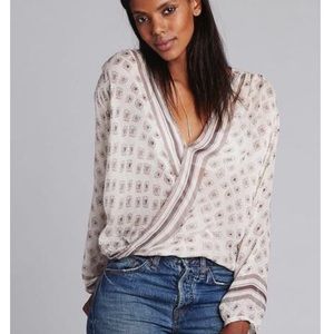 Free People Before Dawn Surplice Top Pearl NWT